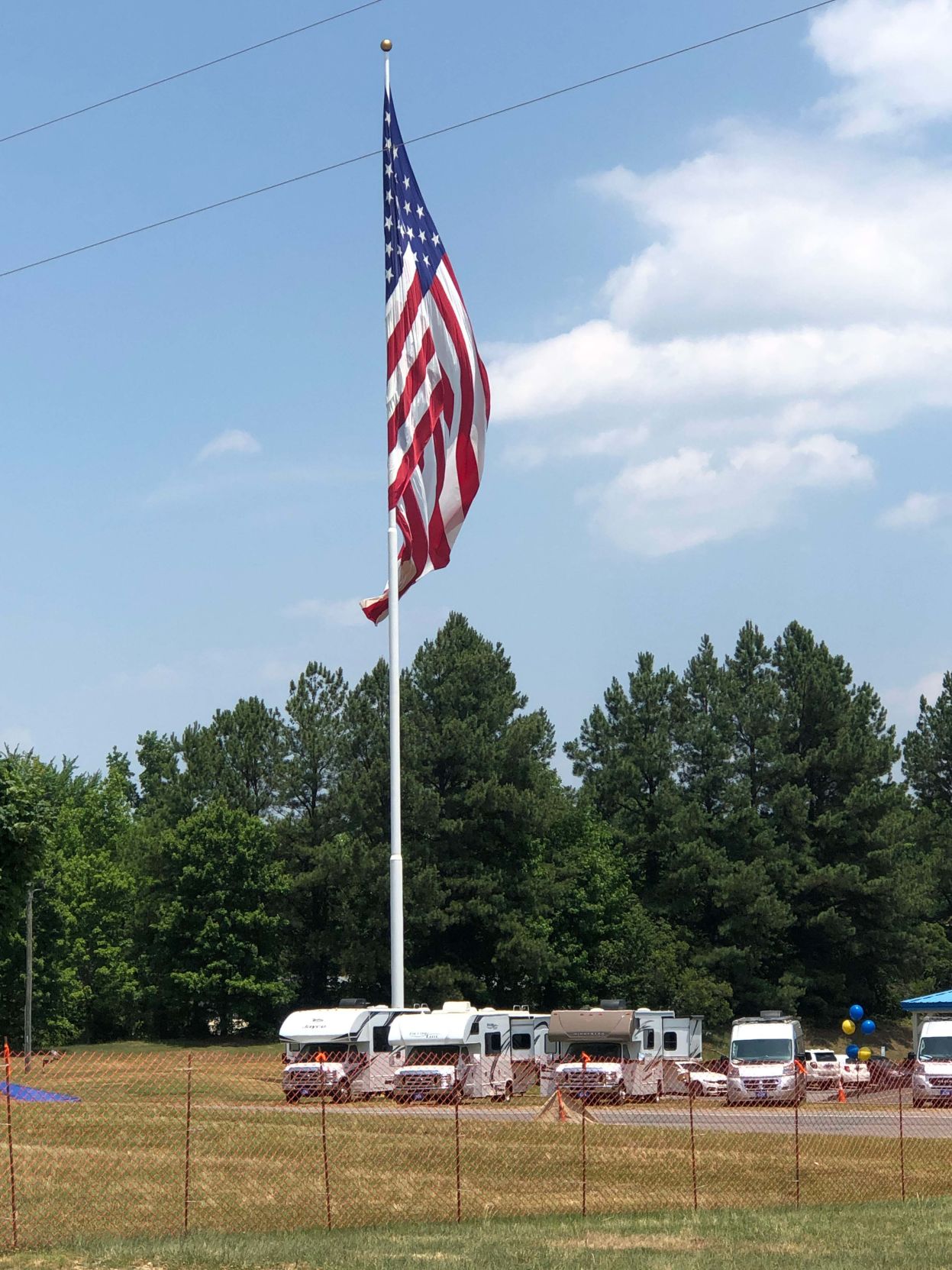Flag at Tom Johnson